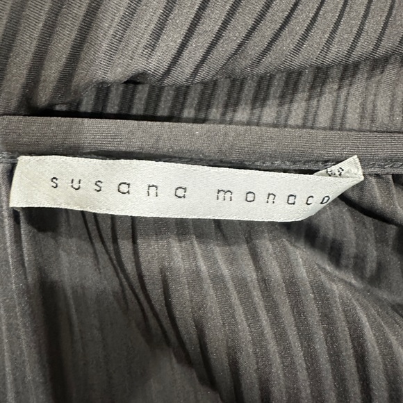 Susana Monaco Gray Satin Halter Dress - Picture 6 of 6